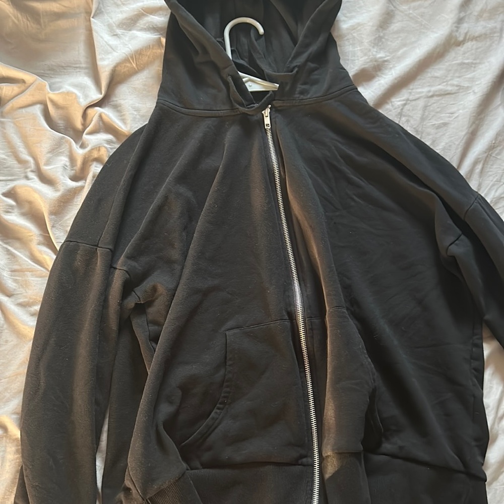 Black zip up hoodie